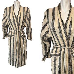 Oddbird Sultan Robe Collection Striped Unisex Size S/M Turkish 100% Cotton